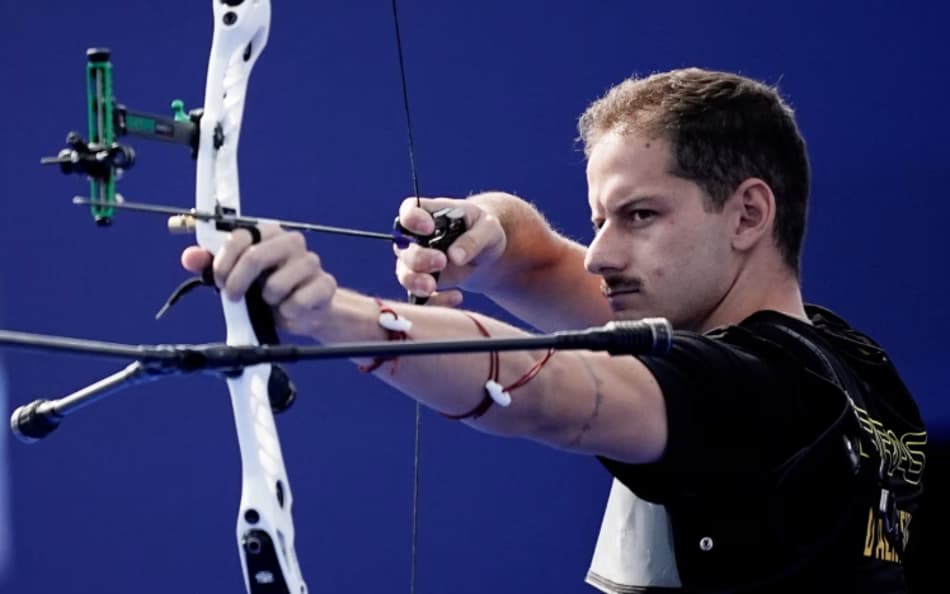 Marcus D'Almeida em ação (Foto: Alexandre Loureiro/COB)