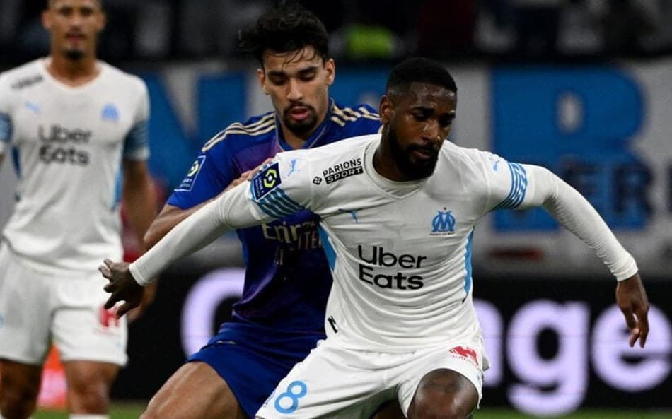 Olympique de Marseille x Lyon - Gerson e Lucas Paquetá