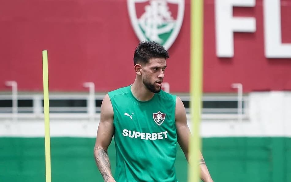 Jemmes em seu primeiro treino como jogador do Fluminense (Foto: Marcelo Gonçalves/Fluminense)