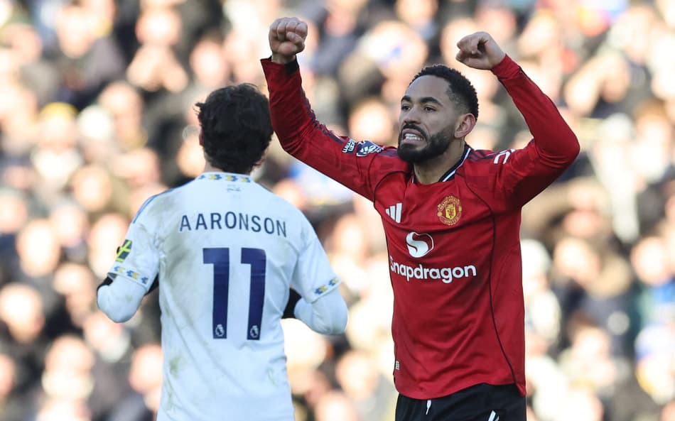 Matheus Cunha marca, mas Manchester United empata com Leeds na Premier League
