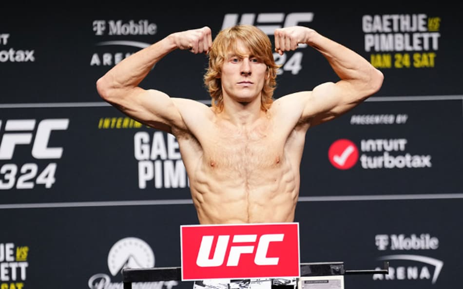 Paddy Pimblett em pesagem do UFC 324 (Foto: Reprodução/Instagram/UFC Brasil)