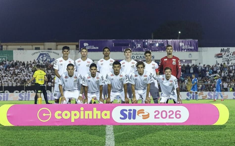 Time do Santos na Copinha (Foto: Reinaldo Campos / Santos)