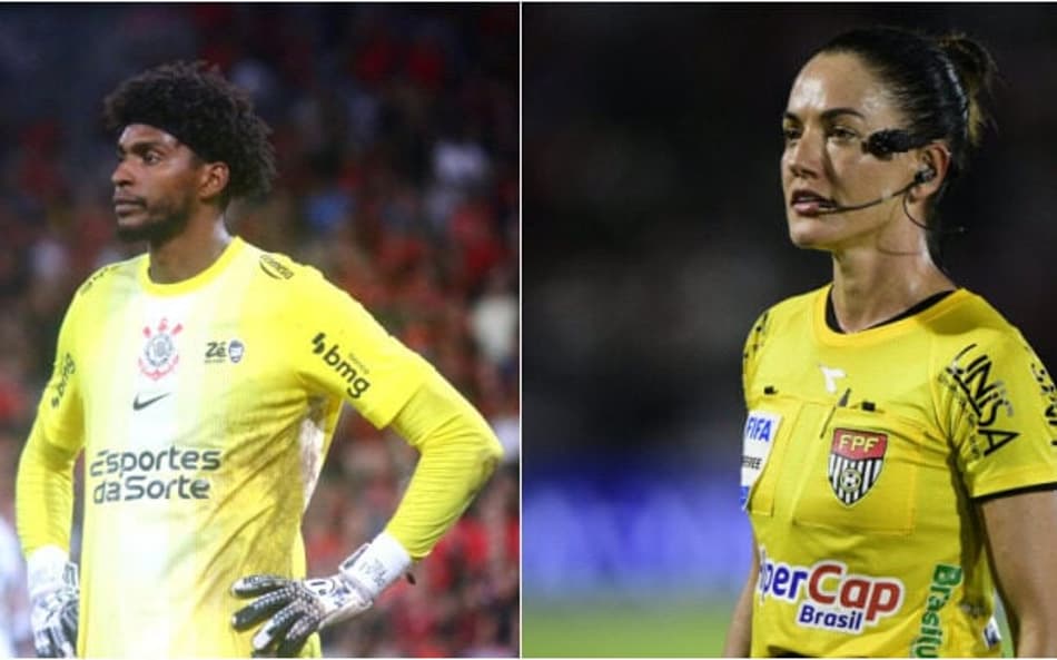 Hugo Souza e Daiane Muniz (Foto: Gabriel Machado/Agif/Gazeta Press - Alexandre Battibugli/Ag.Paulistão/Sua Foto No Jogo)