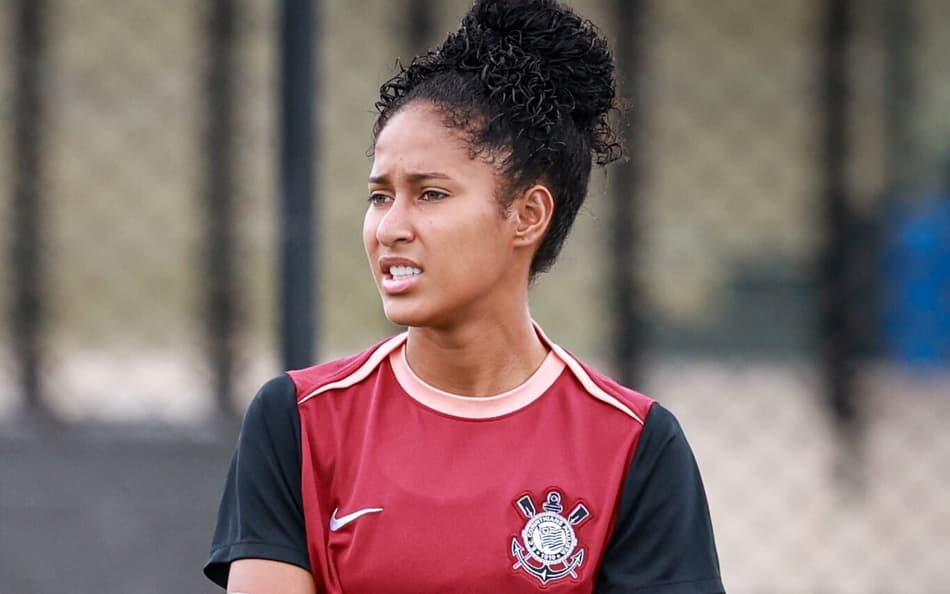 Gi Fernandes durante treino do Corinthians. (Foto: Rodrigo Gazzanel/Corinthians)