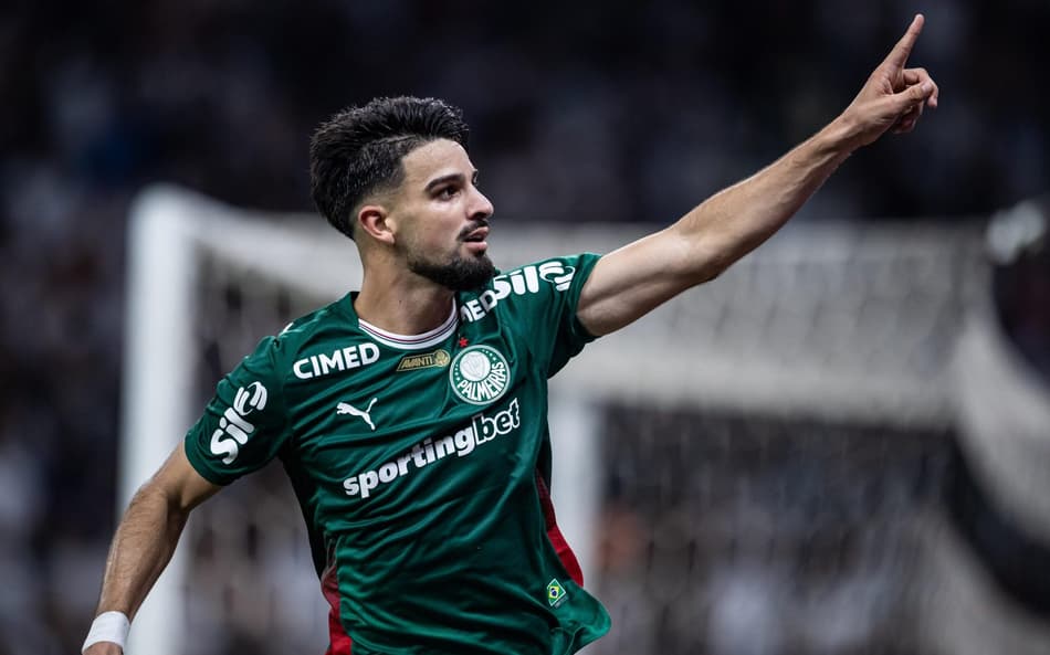 laco López marcou o gol da vitória do Palmeiras (Foto: Jhony Inácio/Agência Enquadrar/Gazeta Press)