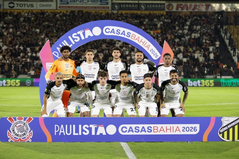 Time do Corinthians antes de pegar o Novorizontino (Foto: Fernando Vieira Sa/Agência F8/Gazeta Press)