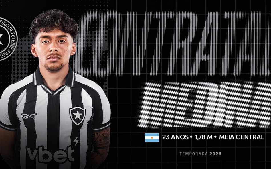 AO VIVO: Acompanhe a apresentação de Cristian Medina, reforço do Botafogo