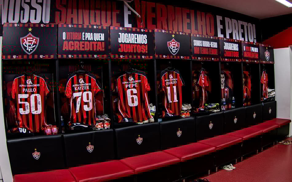 Vestiário do Vitória (Foto: Victor Ferreira / EC Vitória)