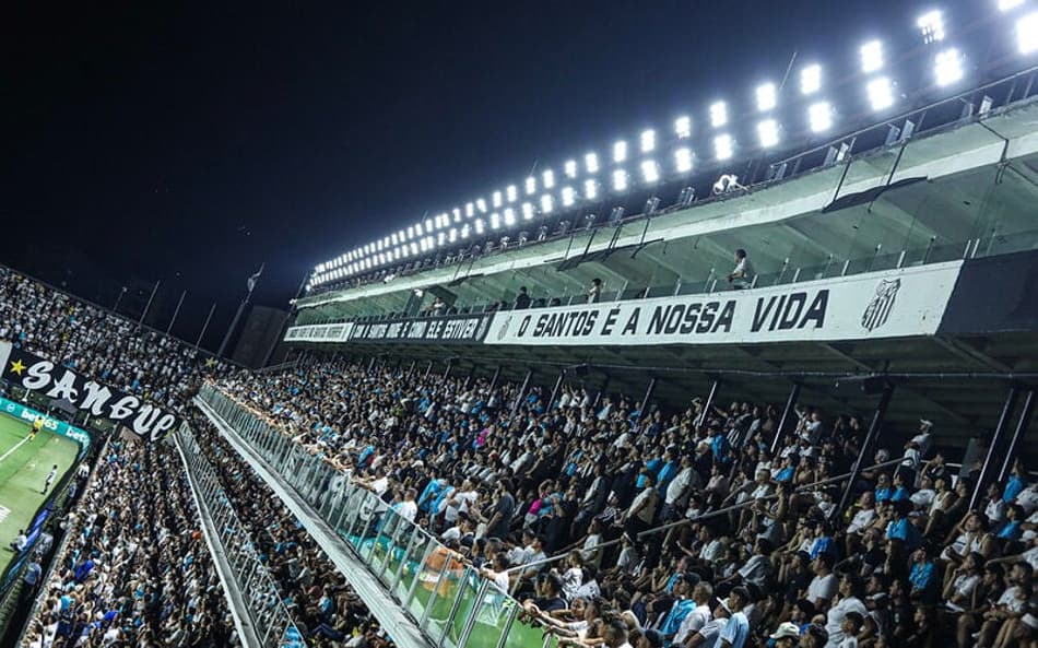 Torcida do Santos durante duelo contra o Velo Clube, pelo Paulistão. (Foto: Raul Baretta/ Santos FC)