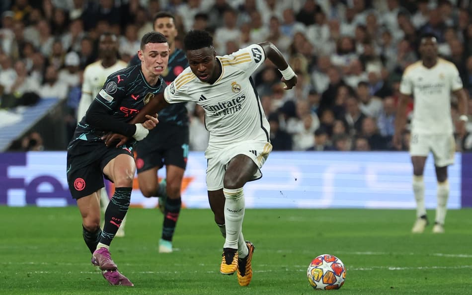 Real Madrid x Manchester City - Foden e Vini Jr