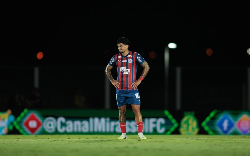 Cauly lamenta derrota do Bahia contra o Mirassol (Foto: Vinicius Silva/AGIF)