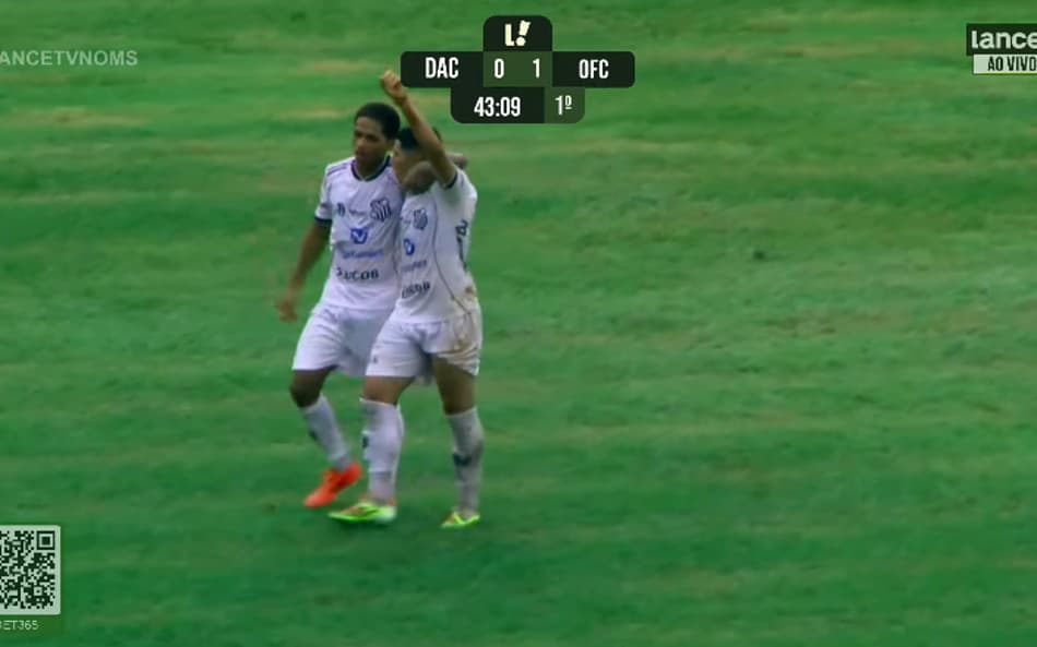 Danilinho abriu o placar para o Operário-MS contra o Dourados, pelo Campeonato Sul-Mato-Grossense (Foto: Lance!TV)