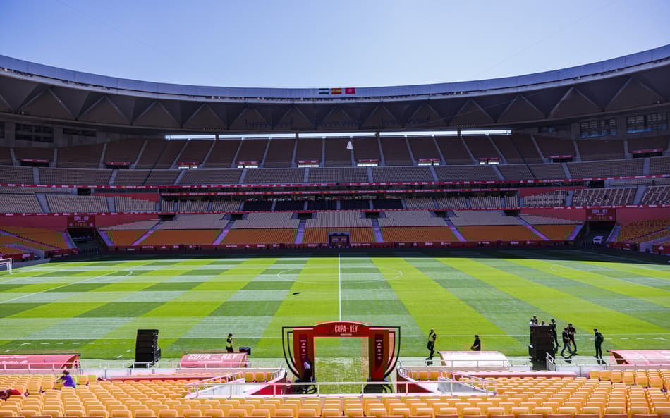 Estádio La Cartuja, em Sevilha, onde será a final da Copa do Rei 2025/2026