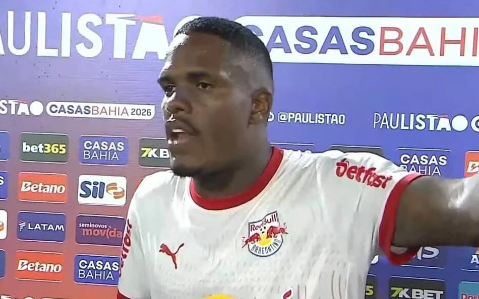 Gustavo Marques em entrevista pós-jogo (Foto: Reprodução/X)