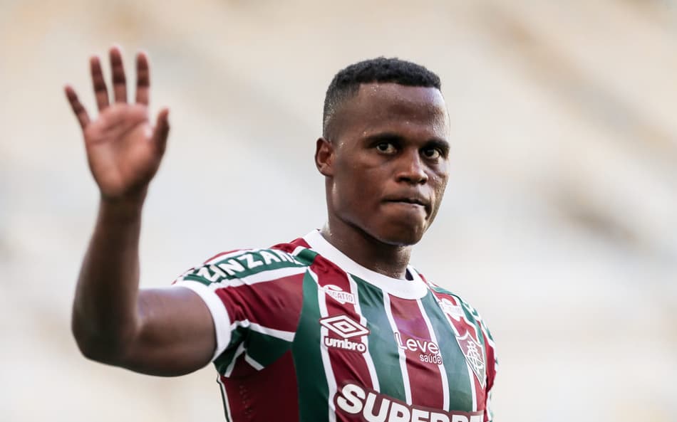 Jhon Arias durante vitória do Fluminense sobre o Nova Iguaçu, pelo Campeonato Carioca