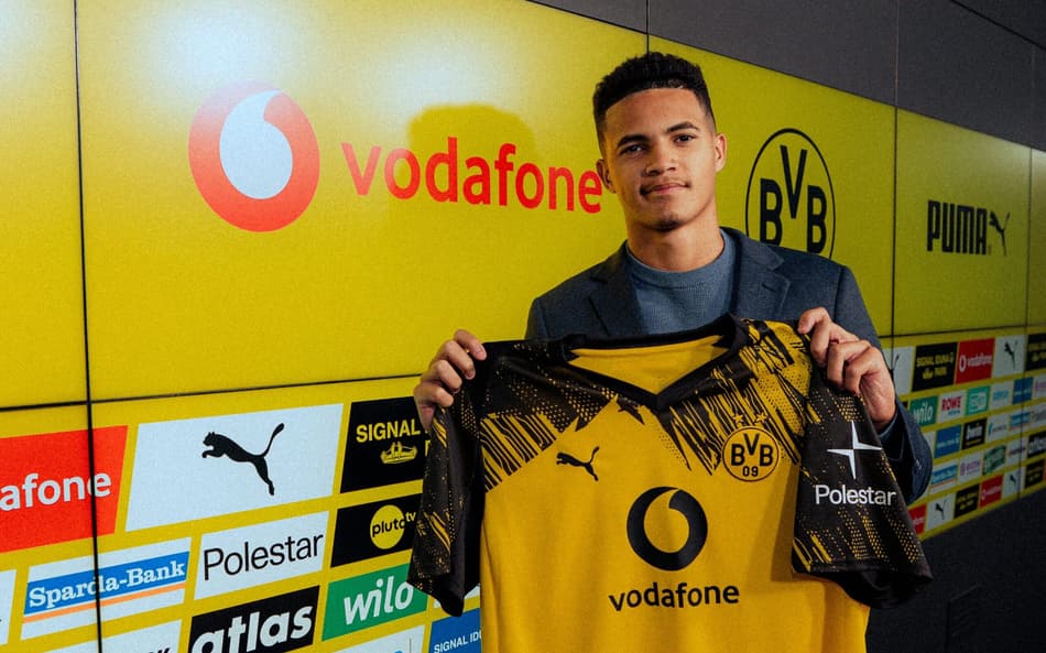 Kauã Prates anunciado pelo Borussia Dortmund (Foto: Reprodução/X)