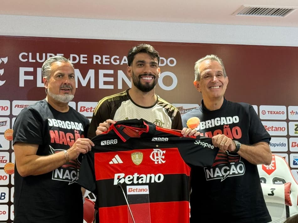 Lucas Paquetá em apresentação ao Flamengo (Foto: Pedro Werneck/Lance!)