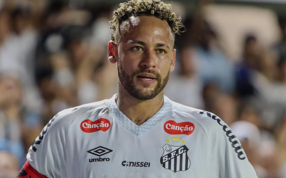 Neymar durante partida entre Santos e Palmeiras no Brasileirão (Foto: Raphael Campos Do Prado/Mochila Press/Gazeta Press)