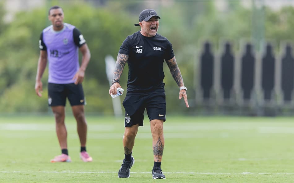 Sampaoli treinamento na cidade do Galo (Foto: Pedro Souza / Atlético)
