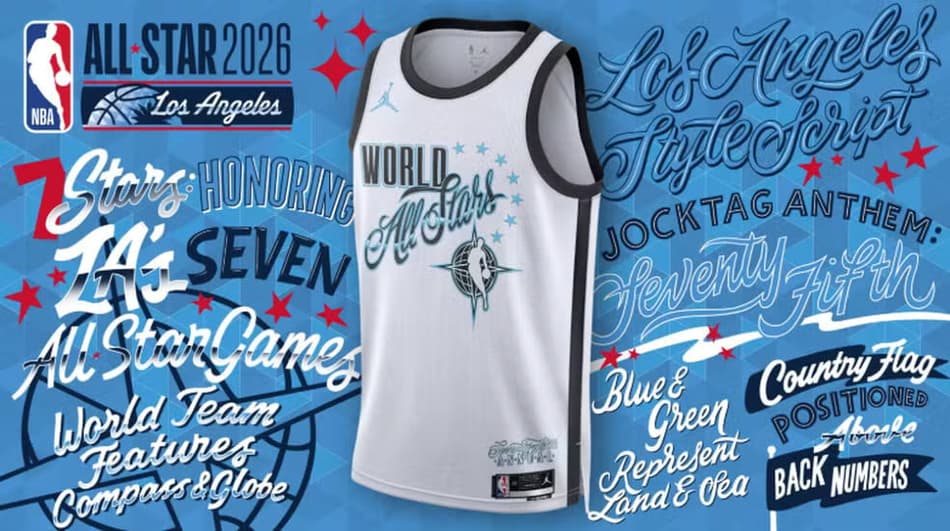 Time branco All-Star Game NBA 2026 (Foto: Divulgação/NBA)