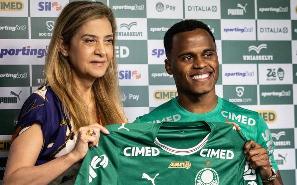 Leila e Arias (Foto: Cesar Greco/Palmeiras/by Canon)