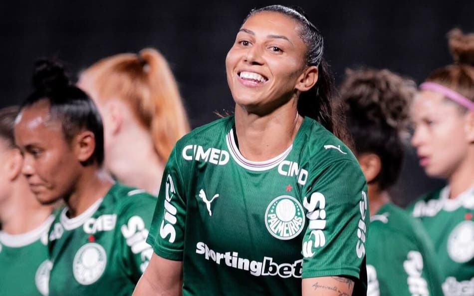 Bia Zaneratto, atacante do Palmeiras. (Foto: Brandino/reprodução redes sociais)