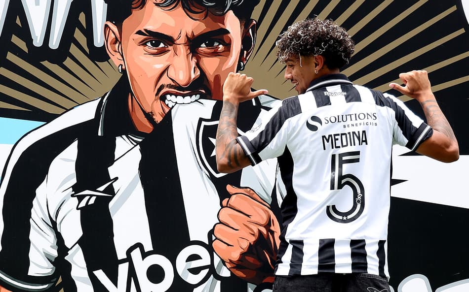 Cristian Medina foi apresentado oficialmente no Botafogo nesta quinta-feira (26)