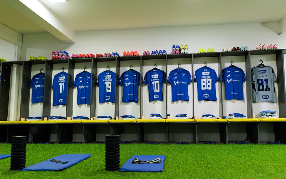 Vestiário do Cruzeiro (Foto: Raphael MArques/Cruzeiro)