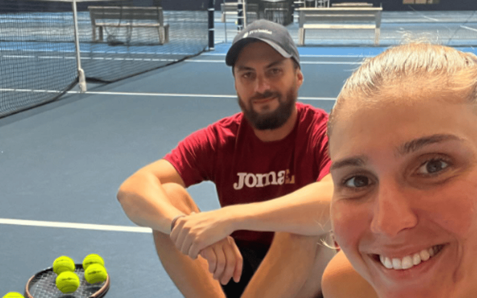 O técnico Rafael Paciaroni e Bia Haddad (Reprodução)