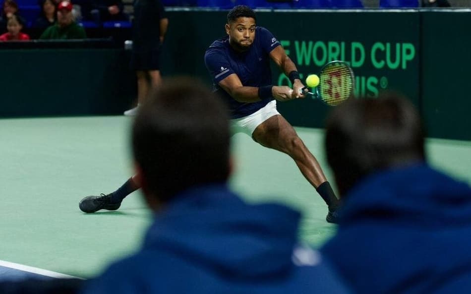 João Lucas Reis perdeu para o Canadá na Davis (Foto: André Gemmer/CBT)