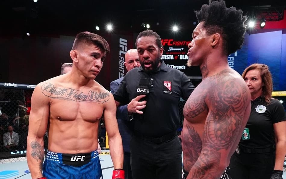 Bautista (esq) levou a melhor sobre LokDog no UFC Vegas (Reprodução Instagram UFC Brasil)