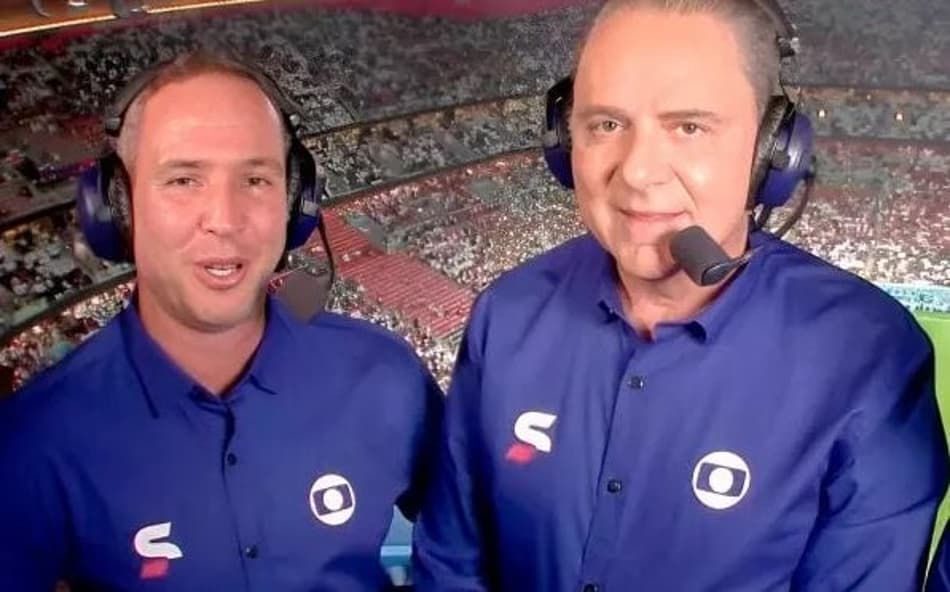 Luis Roberto e Caio Ribeiro estarão na transmissão de Flamengo x Palmeiras (Foto: Reprodução)