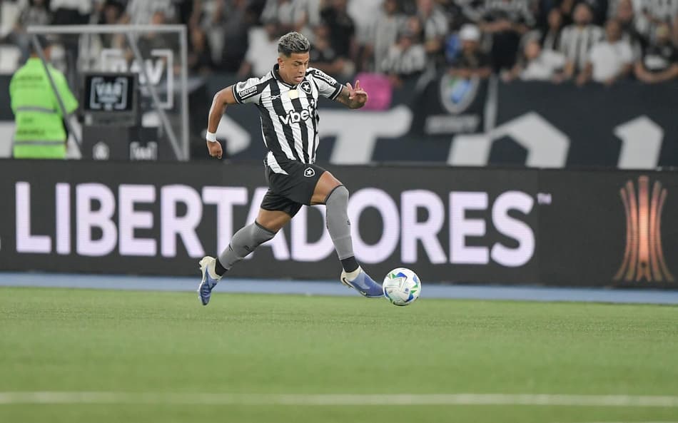 Matheus Martins em campo pelo Botafogo na Libertadores (Foto: Thiago Ribeiro/AGIF/Gazeta Press)