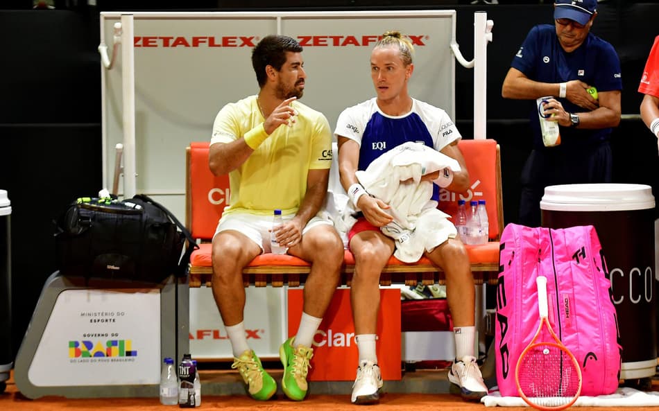 Rafael Matos e Orlando Luz no Rio Open (Foto: Fotojump)