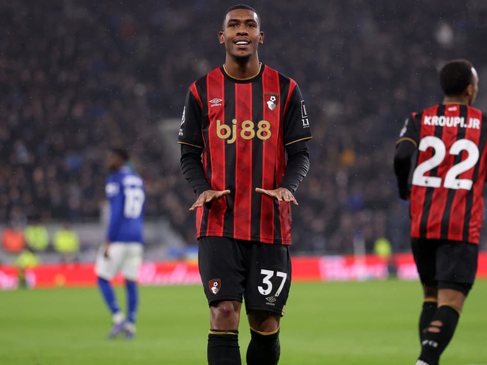 Rayan marcou o gol de empate do Bournemouth sobre o Everton pela Premier League (Foto: Divulgação/Bournemouth)