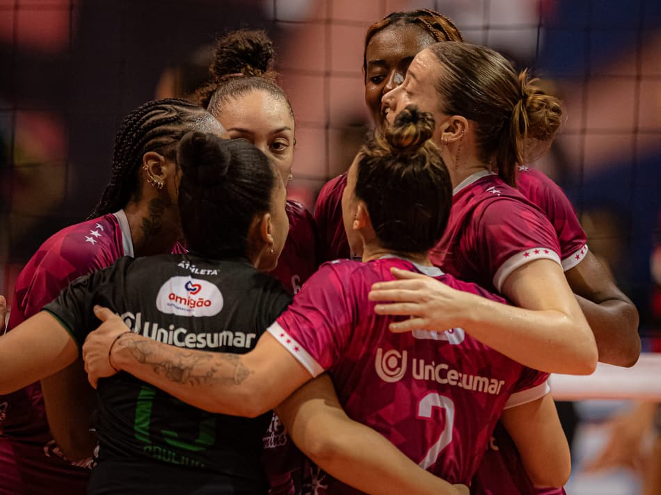 Sesc Flamengo enfrentou Maringá pela Superliga feminina de vôlei (Foto: Paula Reis/Flamengo)