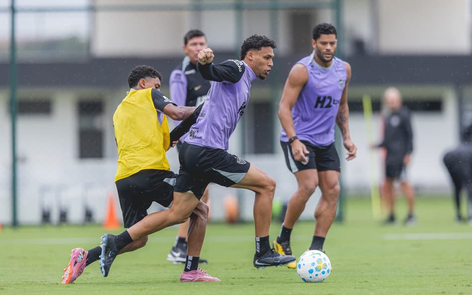Treinamento do Atlético nesta segunda (9) (Foto: Pedro Souza / Atlético)