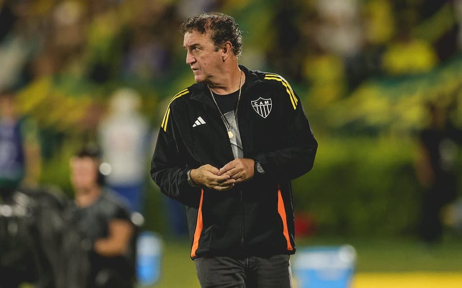 Cuca em vitória do Atlético-MG na Sul-Americana (Foto: Pedro Souza / Atlético)