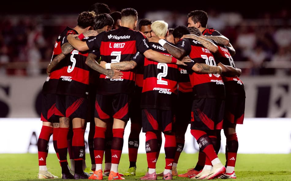 Jogadores do Flamengo na partida contra o São Paulo Carrascal durante São Paulo x Flamengo (Foto: Adriano Fontes/Flamengo)
