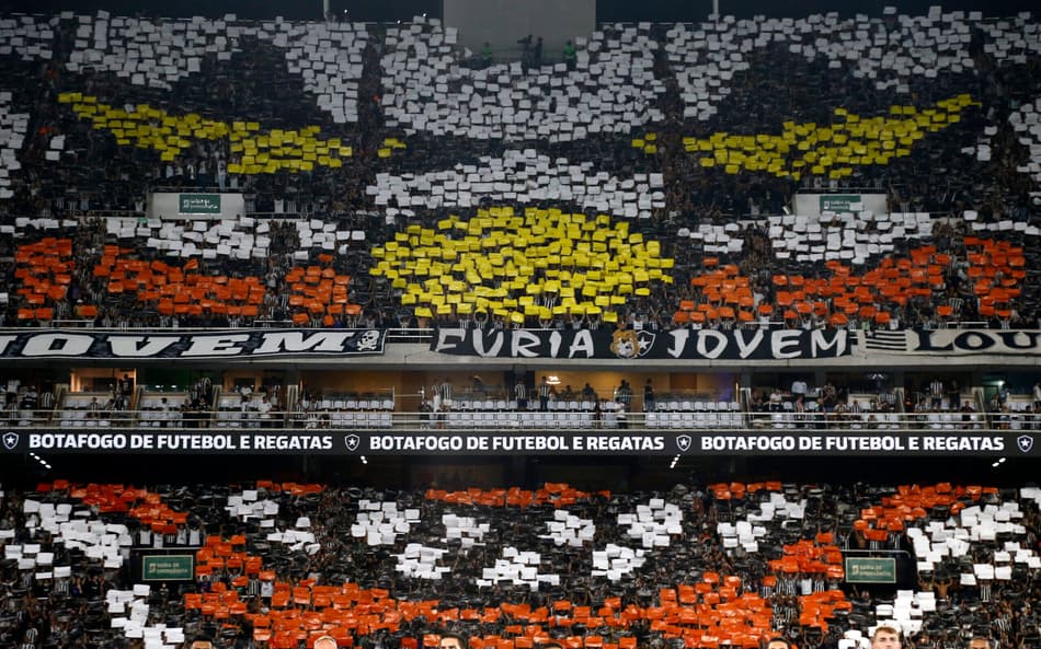 Mosaico da torcida do Botafogo no Nilton Santos (Foto: Vítor Silva/Botafogo)