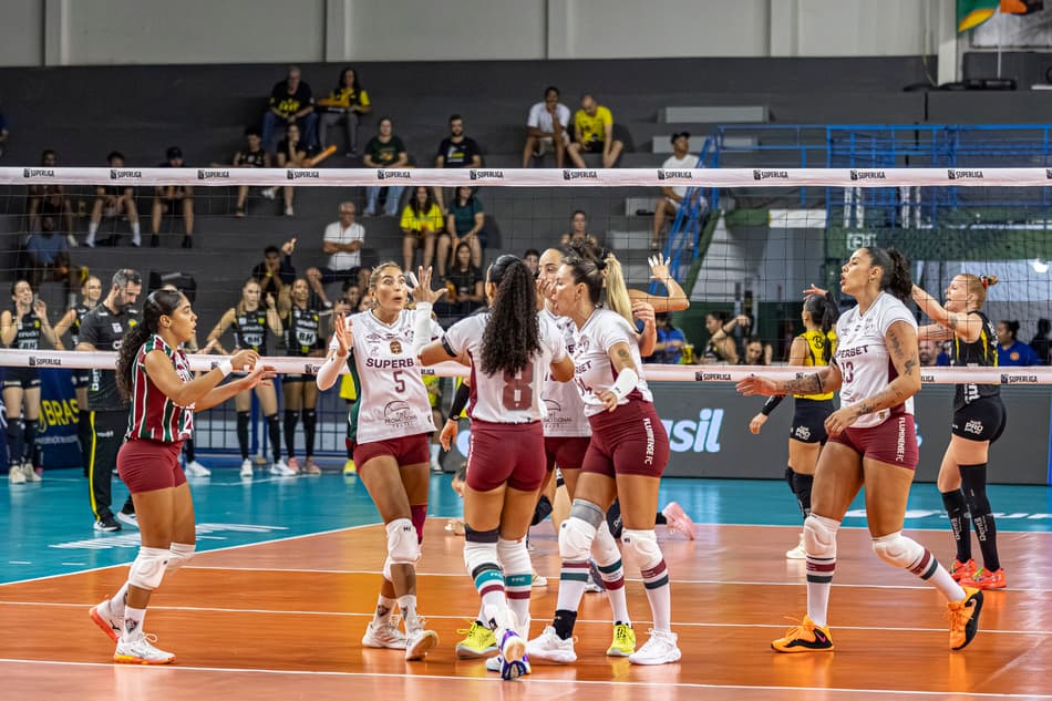 Fluminense na Superliga Feminina 2025/2026 (Foto: Bruno Cunha/Praia Clube)