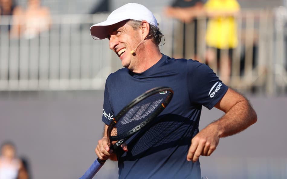 O ex-tenista profissional Fernando Meligeni no LA Open (Foto: Luiz Pires/Fotojump/Divulgação)