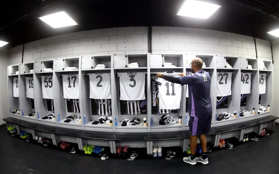 Vestiátio do Botafogo na Arena da Baixada (Foto: Vítor Silva/Botafogo)