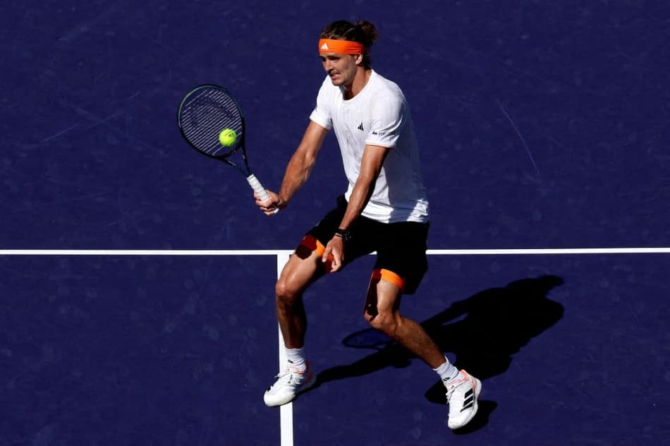 O alemão Alexander Zverev na vitória sobre o francês Arthur Fils