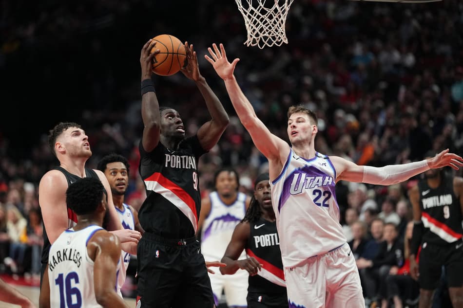 Utah Jazz x Portland Trail Blazers pela NBA 2025/2026 (Foto: Soobum Im/Getty Images)