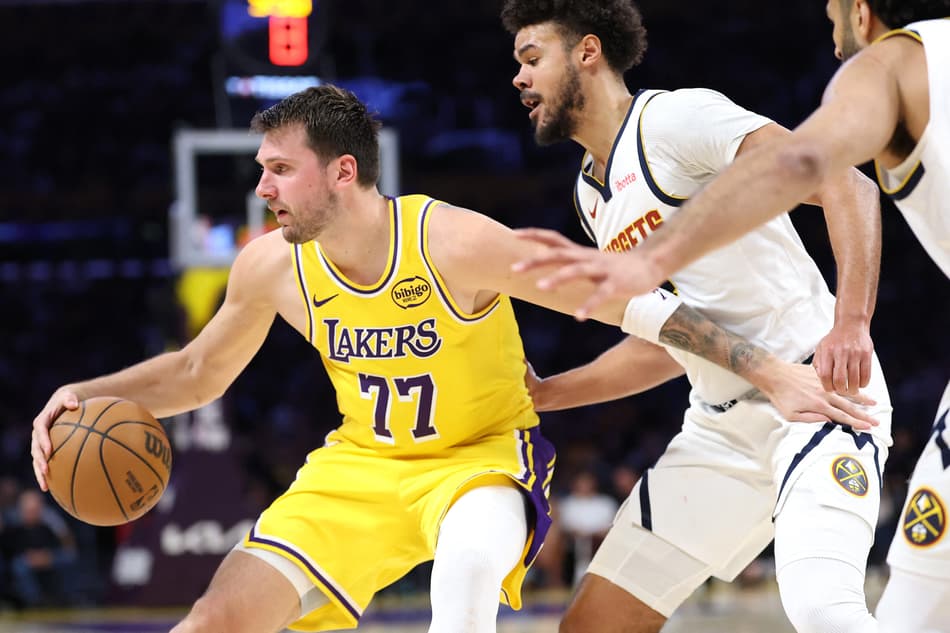 Denver Nuggets x Los Angeles Lakers pela NBA 2025/2026 (Foto: Sean M. Haffey/Getty Images)