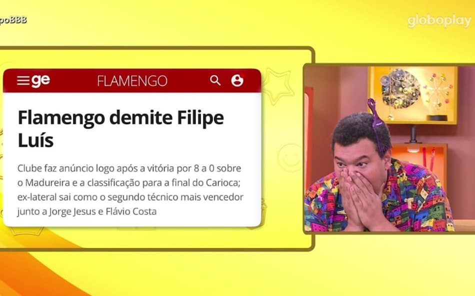 Babu é eliminado do BBB e descobre últimas notícias do Flamengo