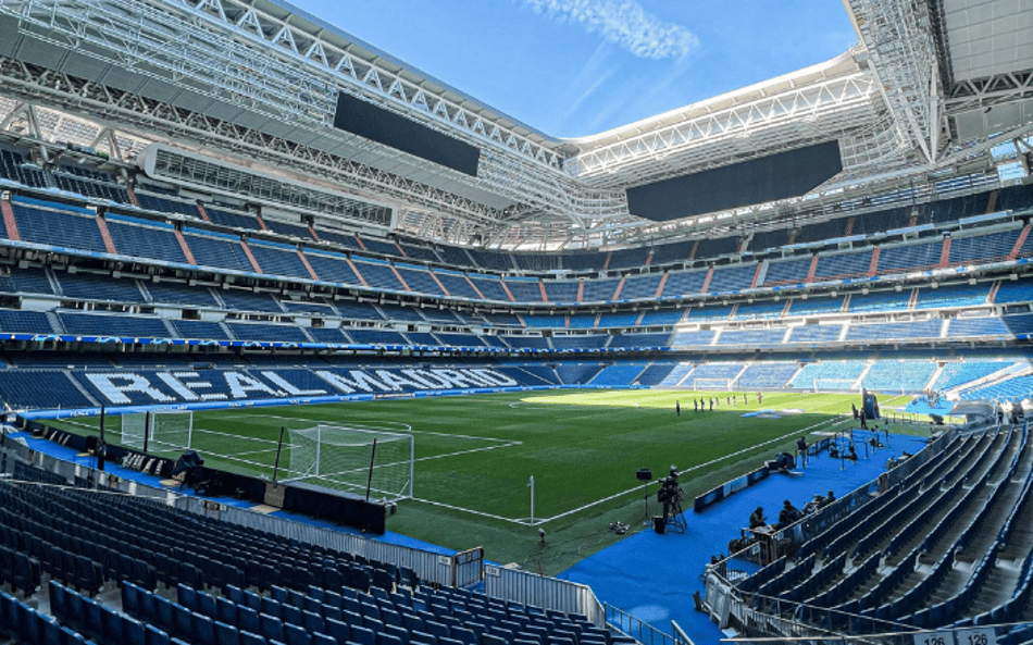 O estádio Santiago Bernabéu receberá quadras de tênis (Reprodução)