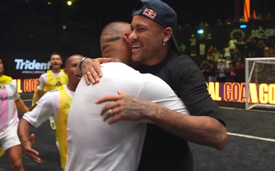 Neymar comemora gol na Kings League (Foto: Reprodução)