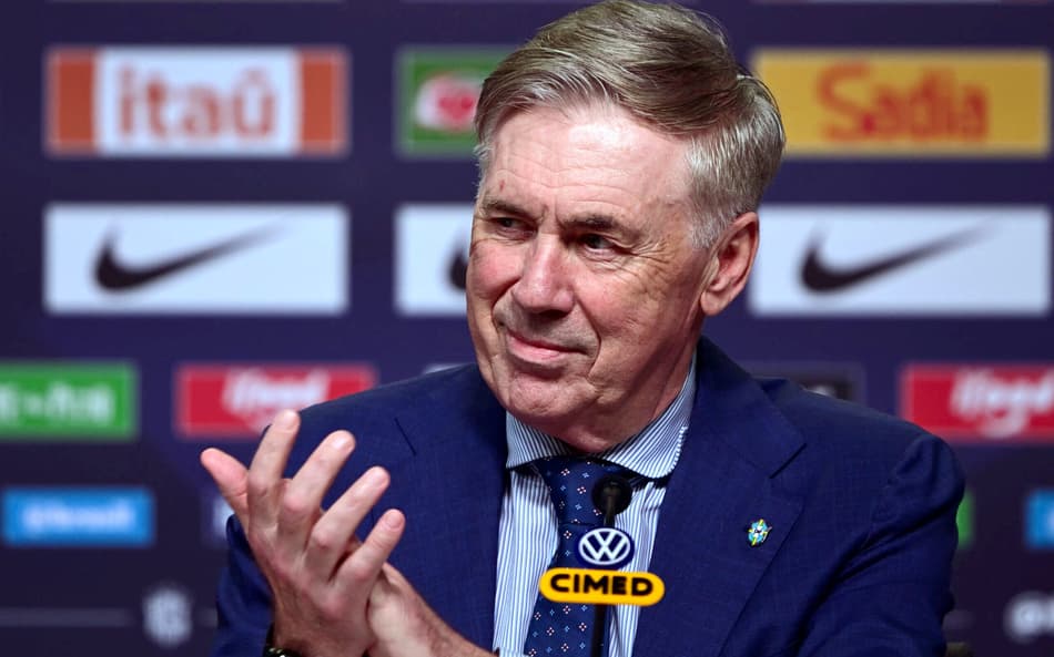 Carlo Ancelotti durante convocação da Seleção Brasileira para amistosos contra França e Croácia